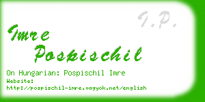 imre pospischil business card